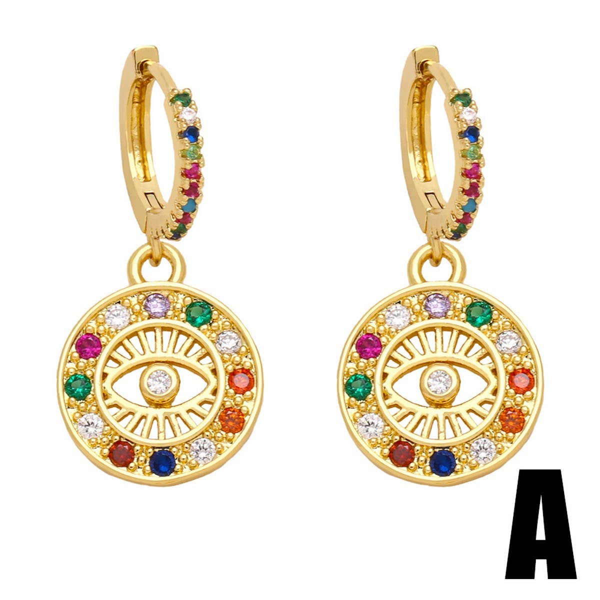 DEVIL'S EYE PENDANT EARRINGS