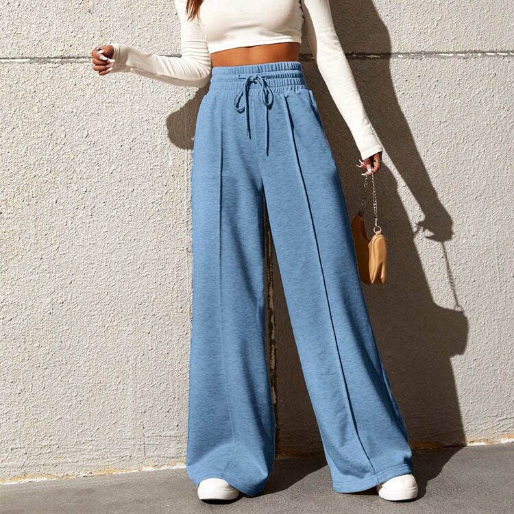 Straight-leg loose sweatpants and wide-leg pants