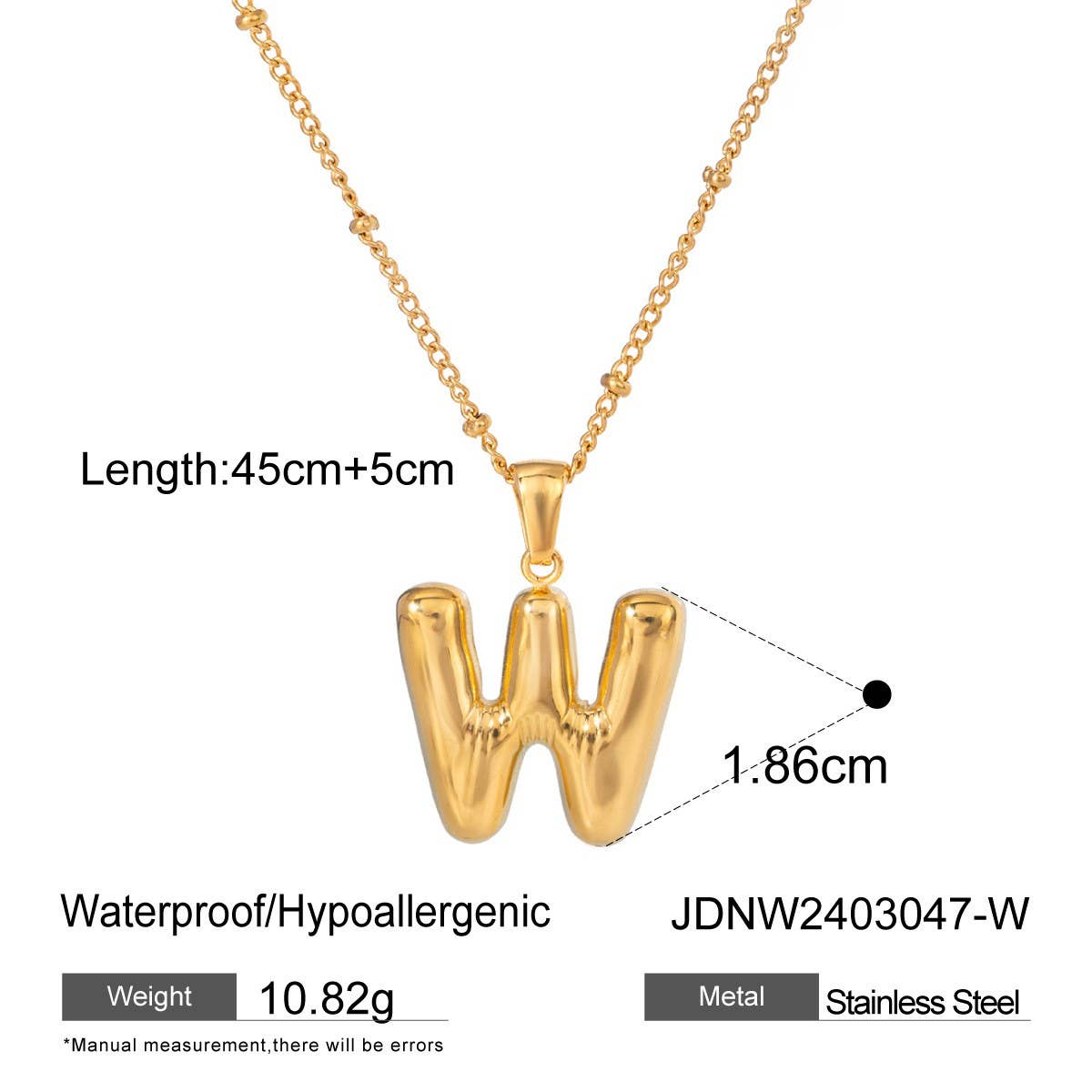 NICHE ALL-MATCH TEMPERAMENT GLOSSY LETTER NECKLACE_CWAJE1893