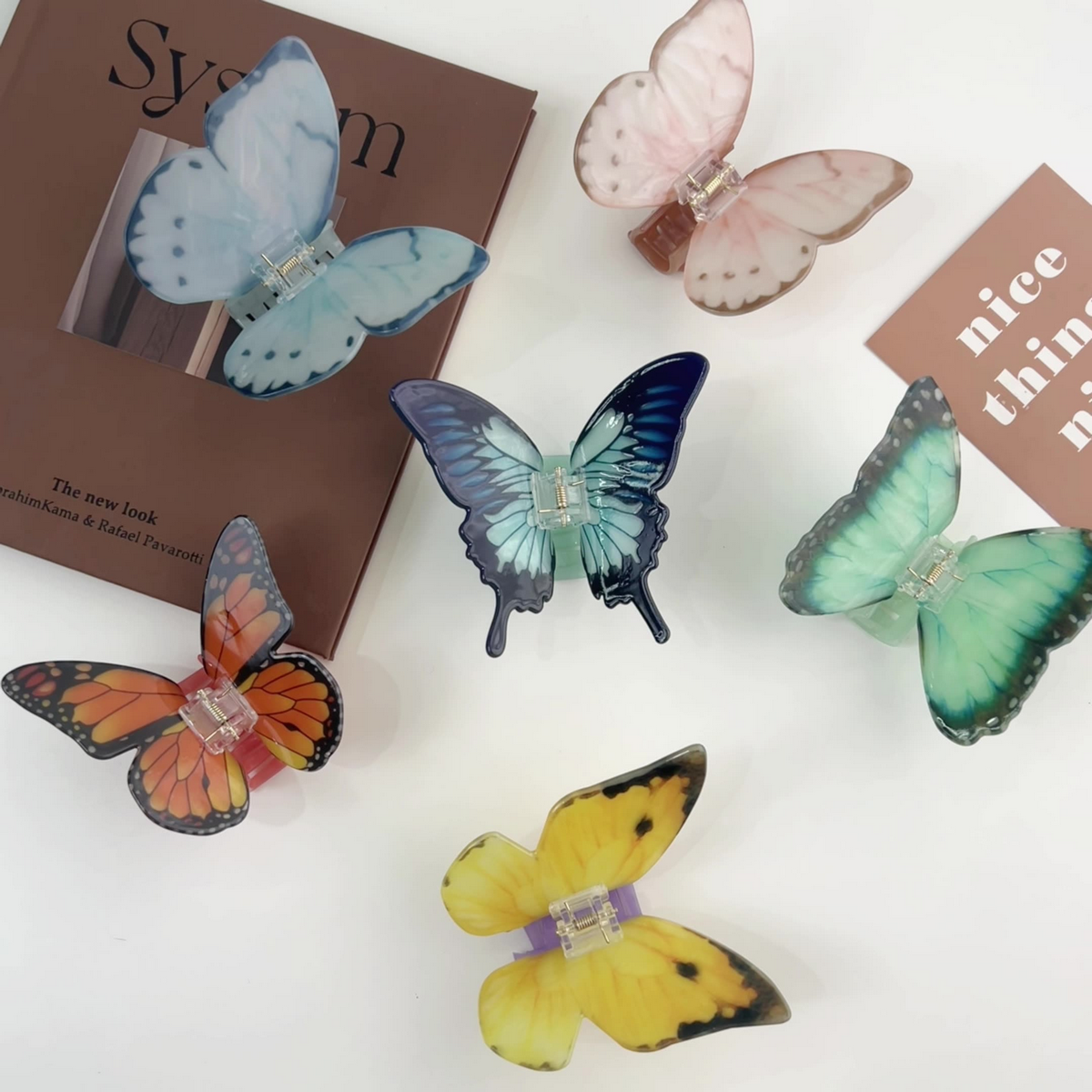 French Butterfly Hair Claw,Elegant Chic Updo Clip