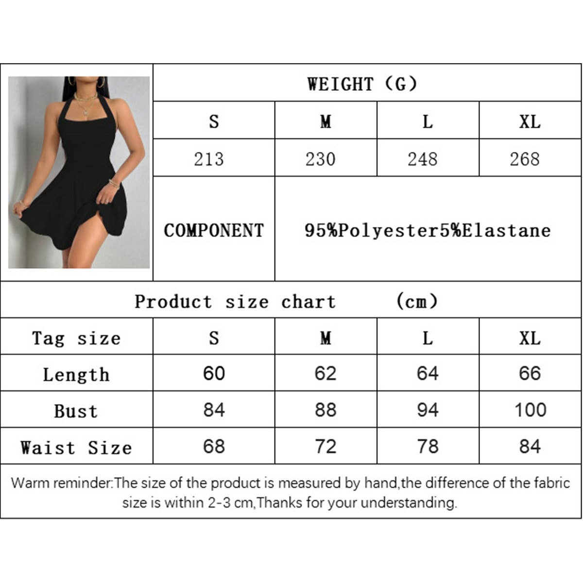 Sexy halter halter waist A-line swing short dress