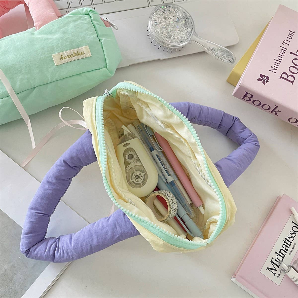 CWAB5809_SMALL FRESH SOFT LARGE CAPACITY HANDBAG