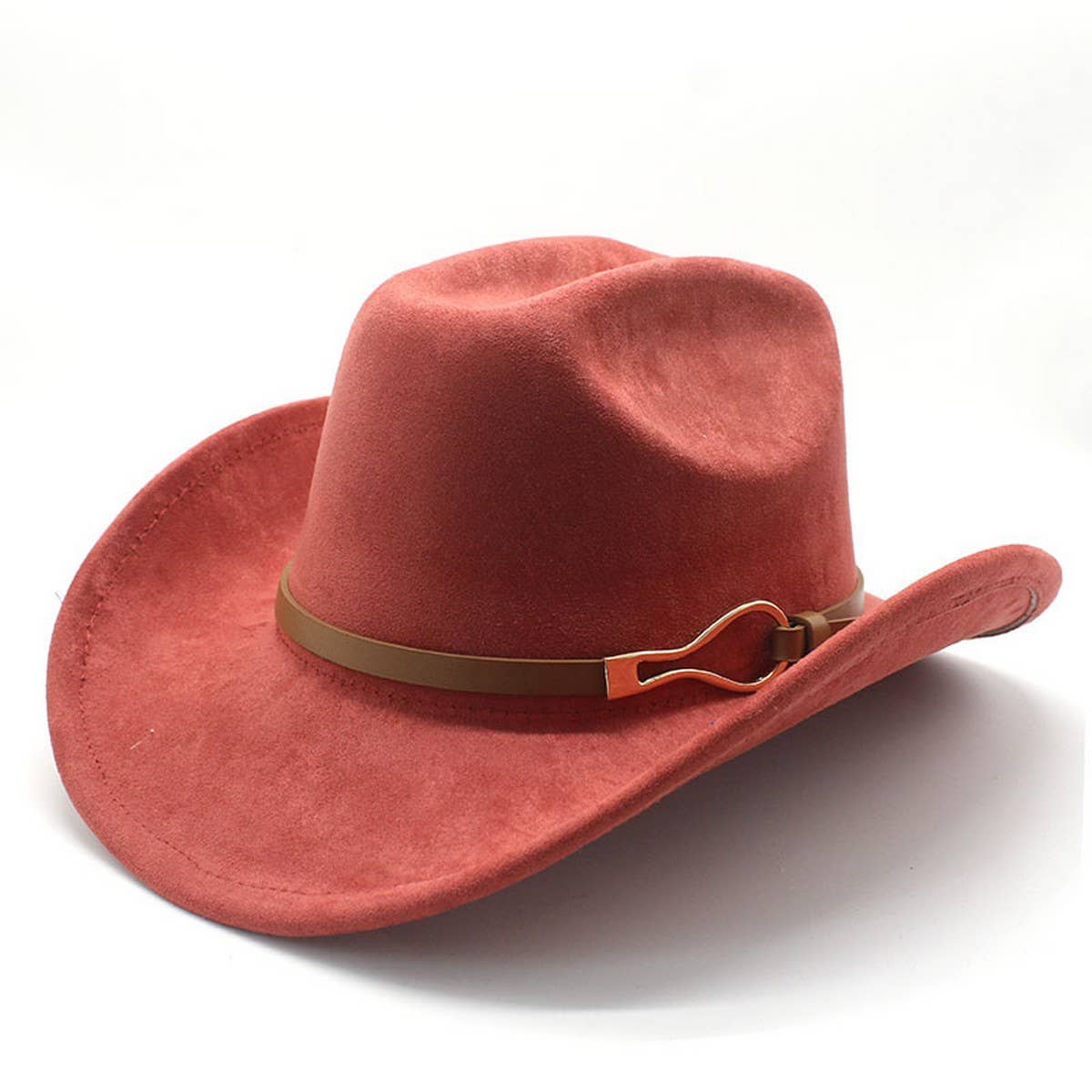 Belt Buckle Western Cowboy Hat Adjustable Brim_CWAH2532