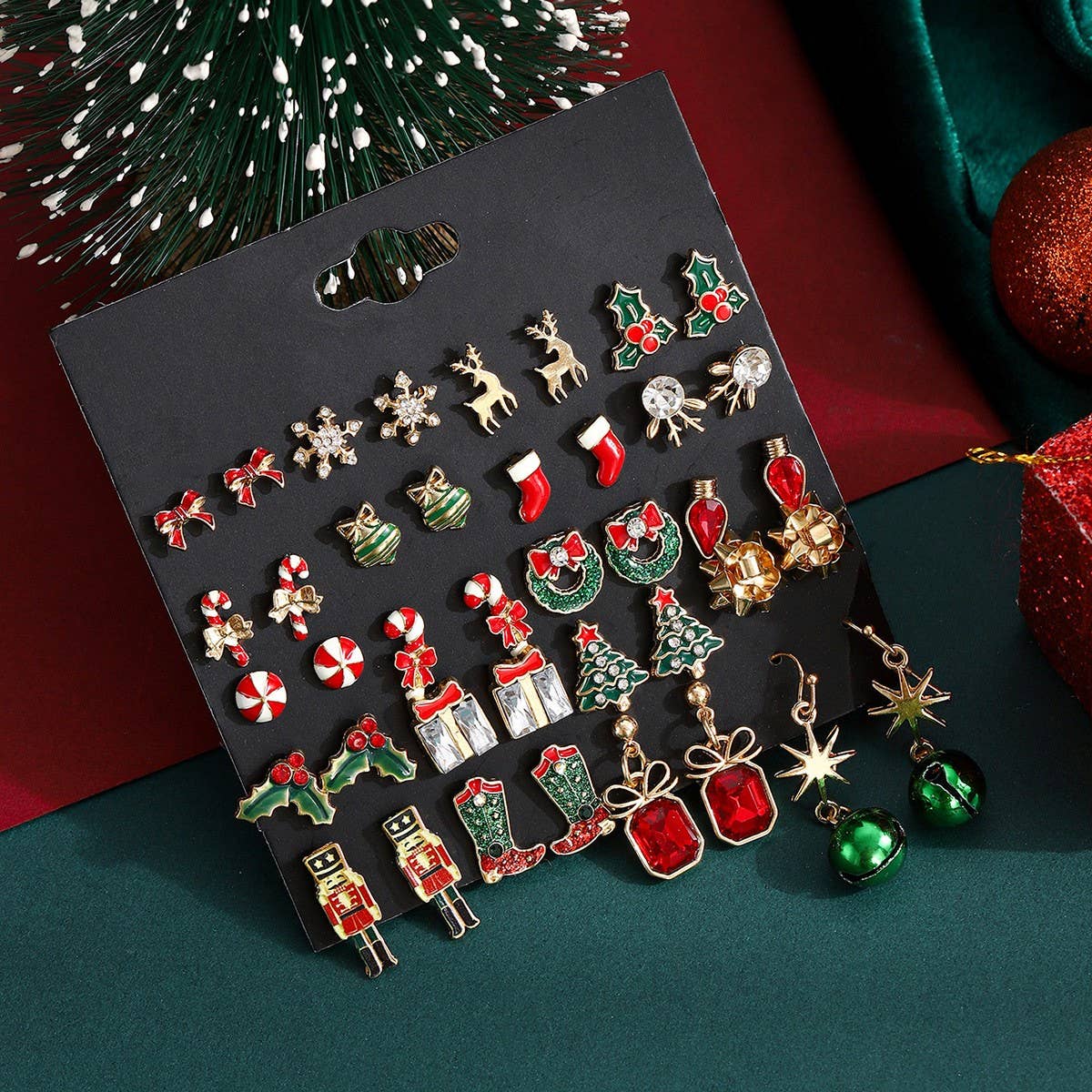 SHINY SNOWFLAKE CHRISTMAS NEW STYLE EARRINGS SET