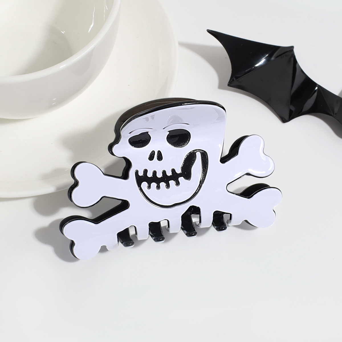 Halloween Acetate Hair Claw ? Witch & Bat Design