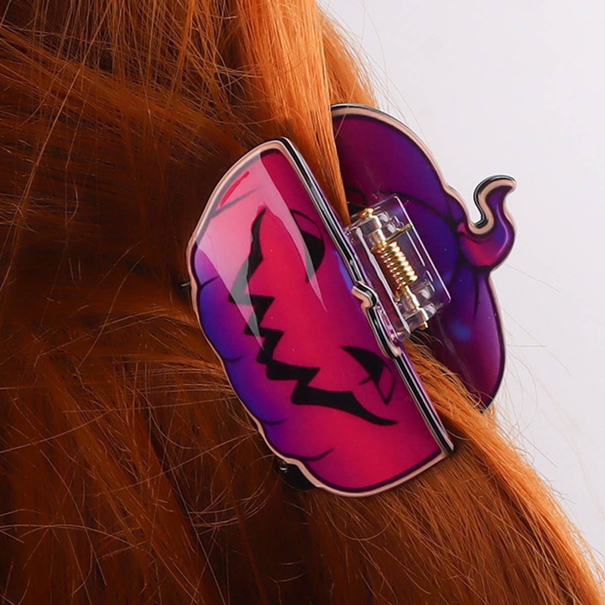 PUMPKINS, GHOSTS, HAUNTED HOUSE HALLOWEEN HAIR CLAW CLIPS