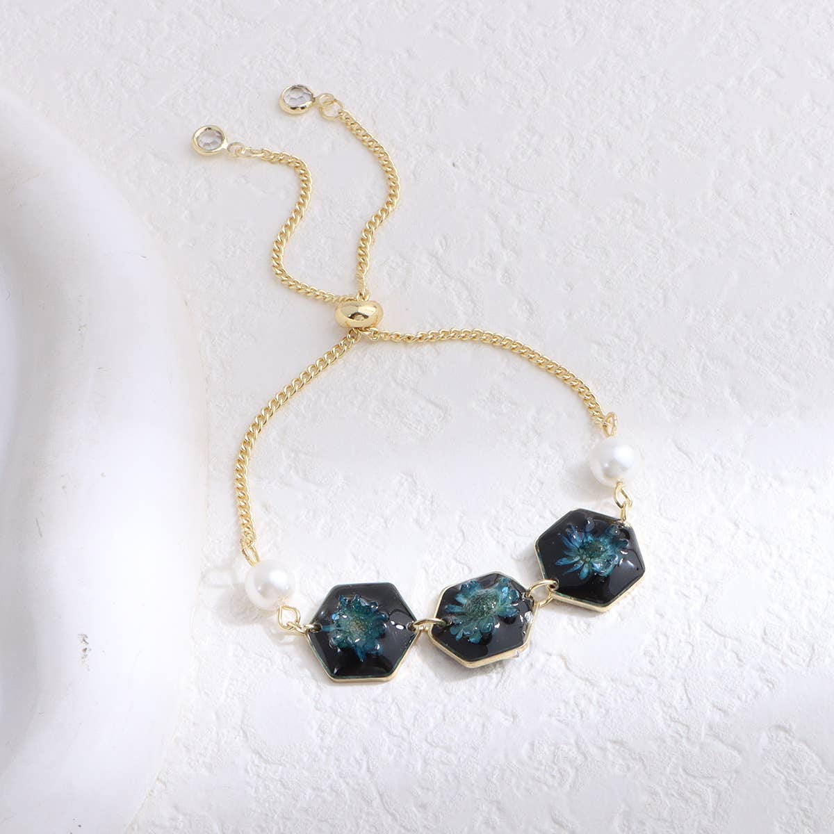 Epoxy resin flower new Chinese-style bracelet