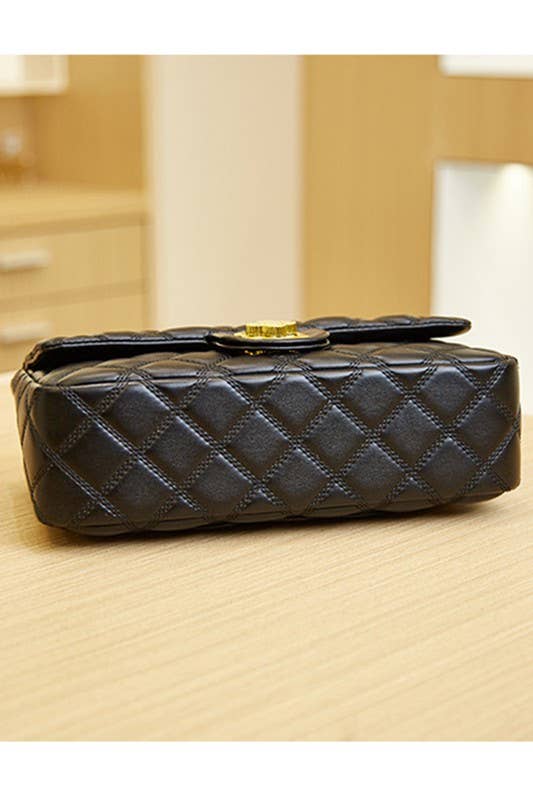 DANDY QUILTING CHIAN STRAPS SHOULDER BAG PURSE_CWAB0005