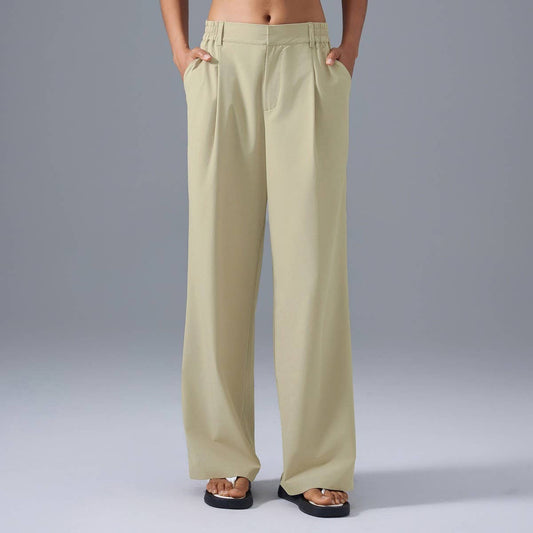 High Waist Drapey Wide-Leg Suit Pants for Women