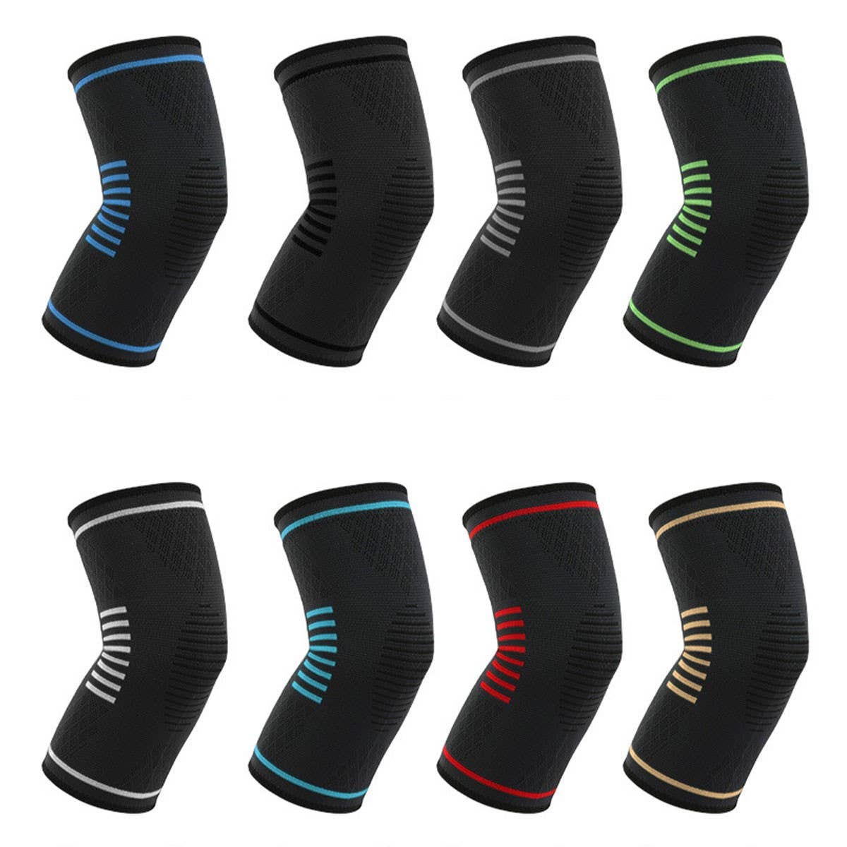 8-Bar Knit Sports Knee Brace for Basketball_CWMM7884