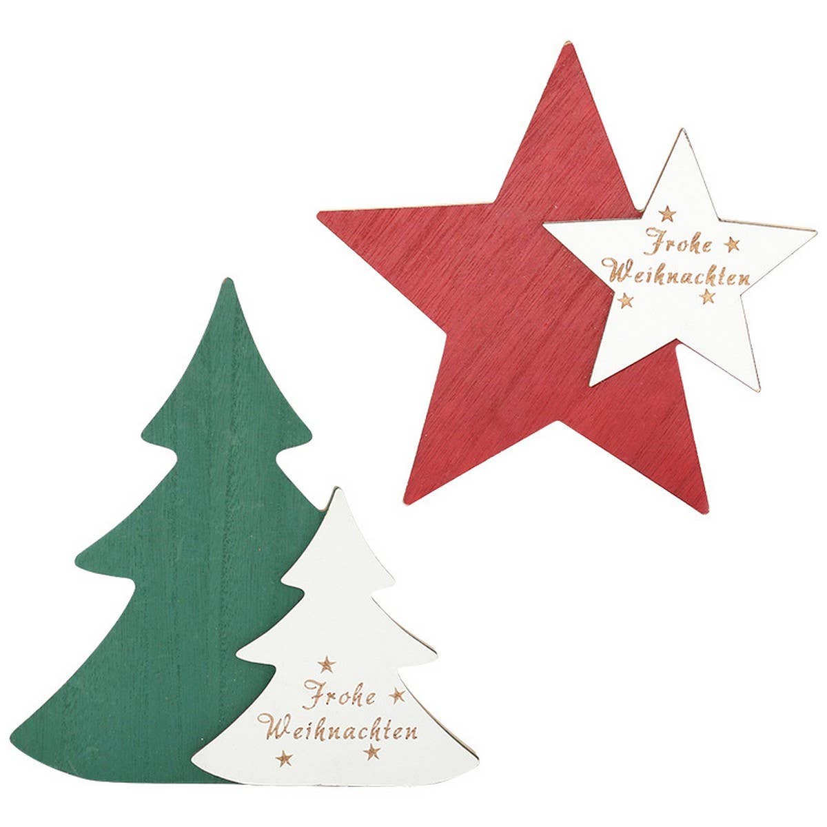 Christmas Two-Tone Painted Wooden Hanging Decor_CWAJE05391