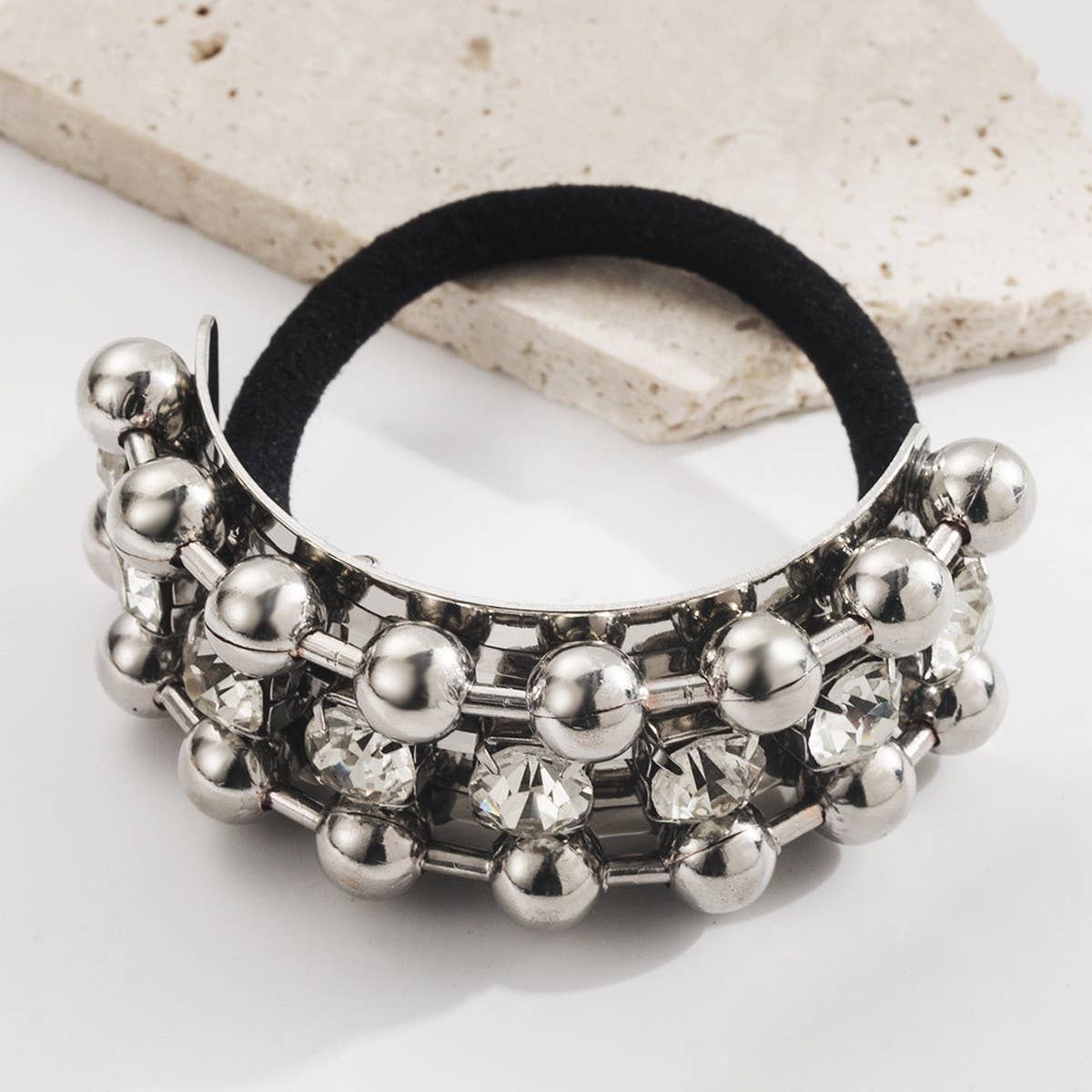 Lucky Clover Metallic Elastic Hair Tie