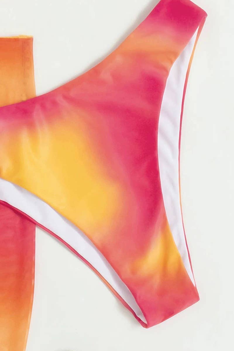 CWMW0803_TIE DYE BIKINI SWIMSUIT WOMEN'S THREE PIECE SET