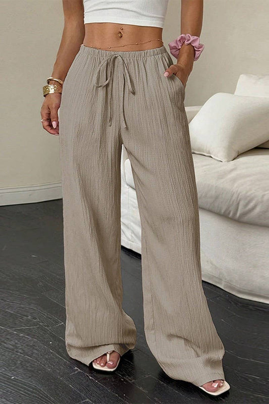 CWBLP01101_2025 FALL SOLID COLOR STRAIGHT LEG PANTS WOMEN