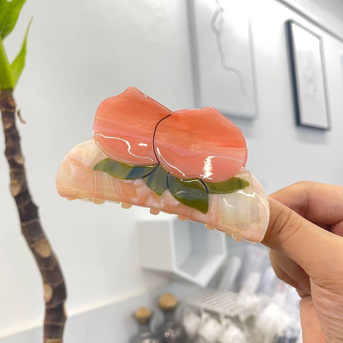 Vintage Lotus Mushroom Sweet Hair Clip