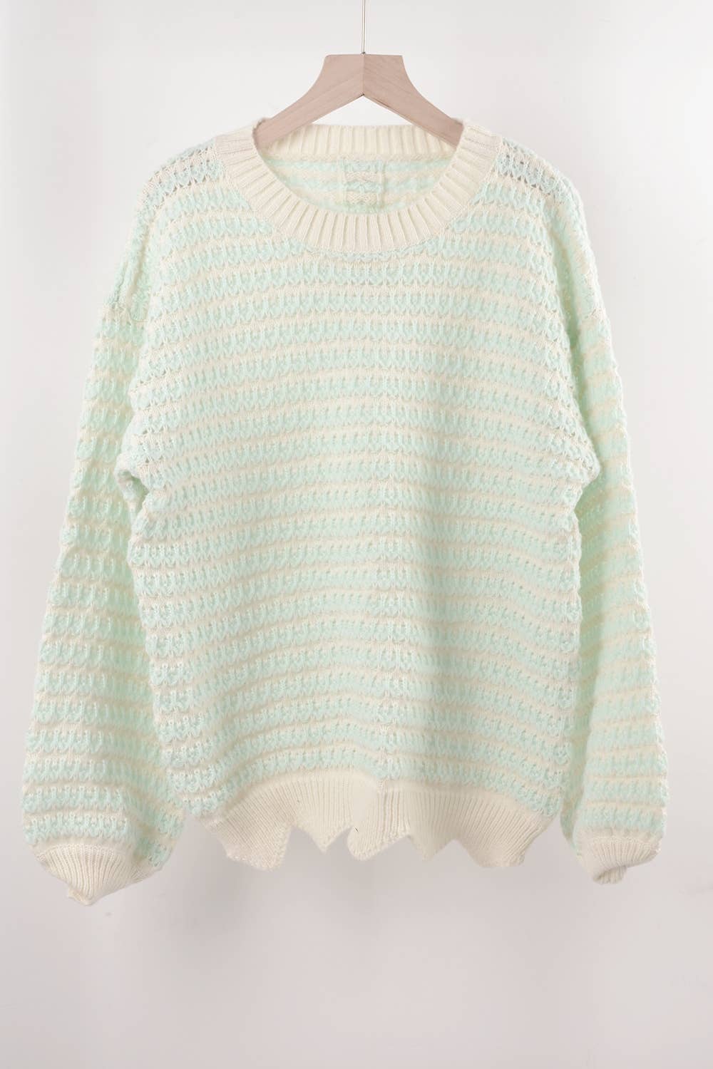 FASHION HOLLOW-OUT PLUS SIZE PULLOVER SWEATER