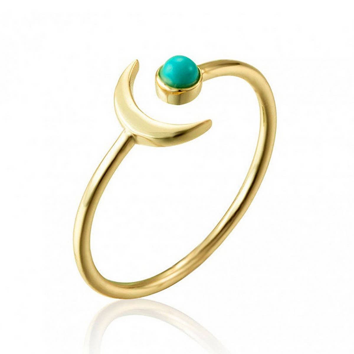 SIMPLE AND COOL MOON CREATIVE RING OPEN RING