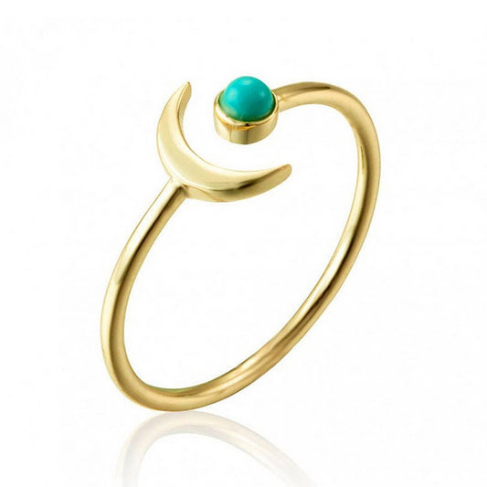 SIMPLE AND COOL MOON CREATIVE RING OPEN RING