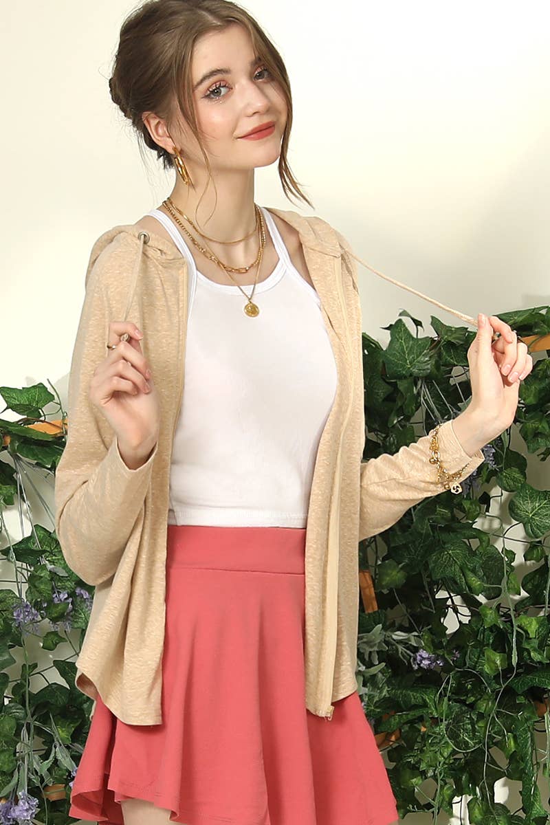 WOMEN FASHION HOODED CARDIGAN_CWOHOL442