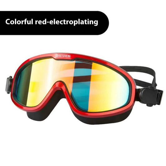HD Anti-Fog Large Frame Swim Goggles for Adults