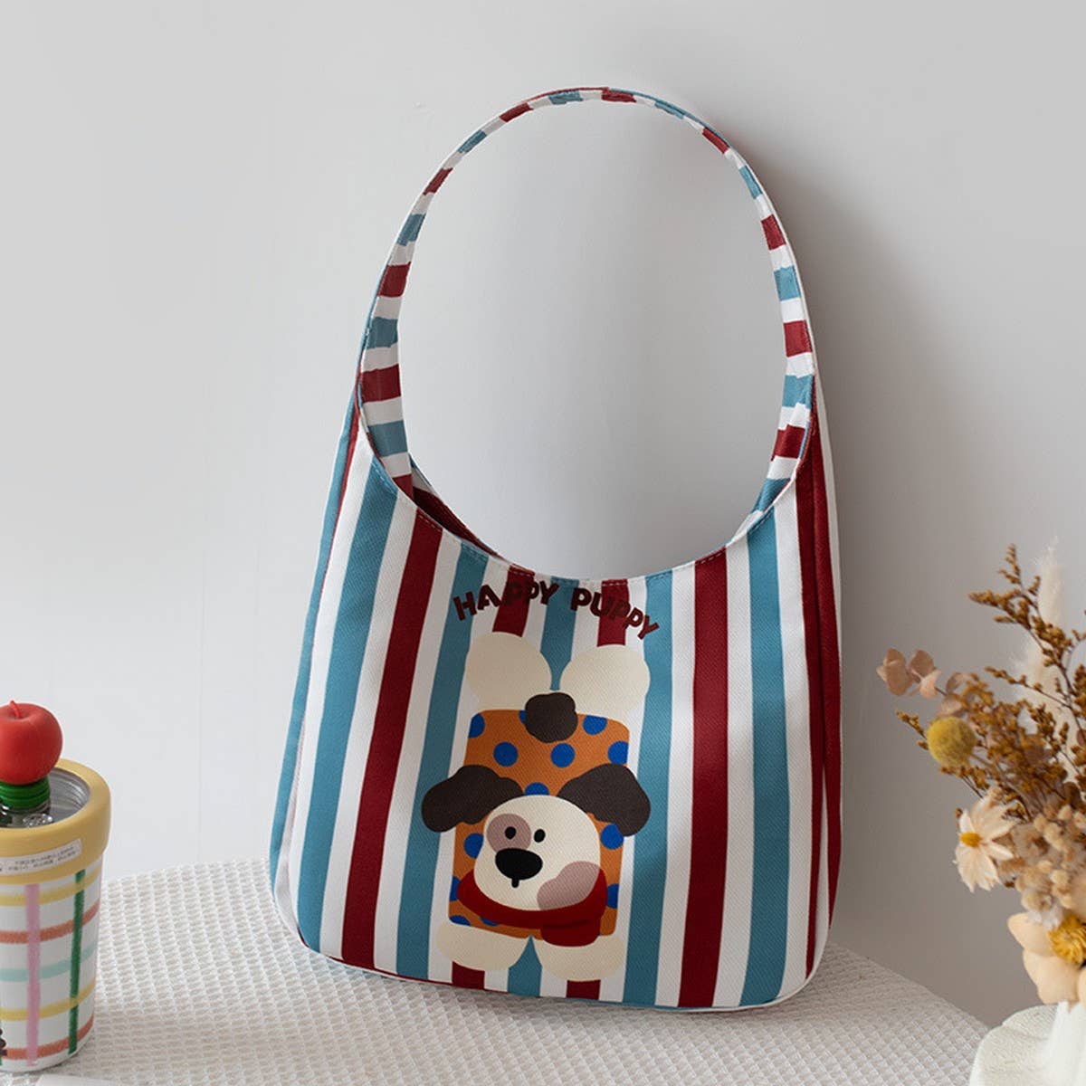 Original Large Striped Canvas Tote Bag for Women_CWAB5632