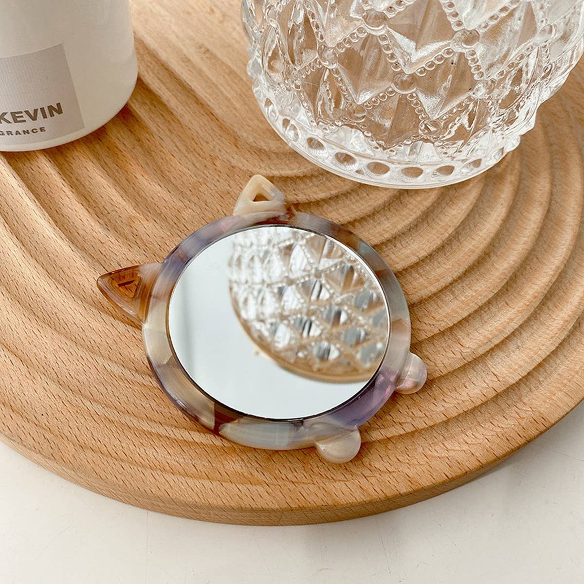 Cute Animal Acetate Mini Makeup Mirror, Portable