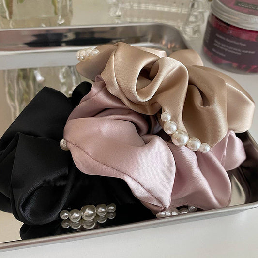 PEARL SILK BIG HAIR SCRUNCHIES_CWAHA0440