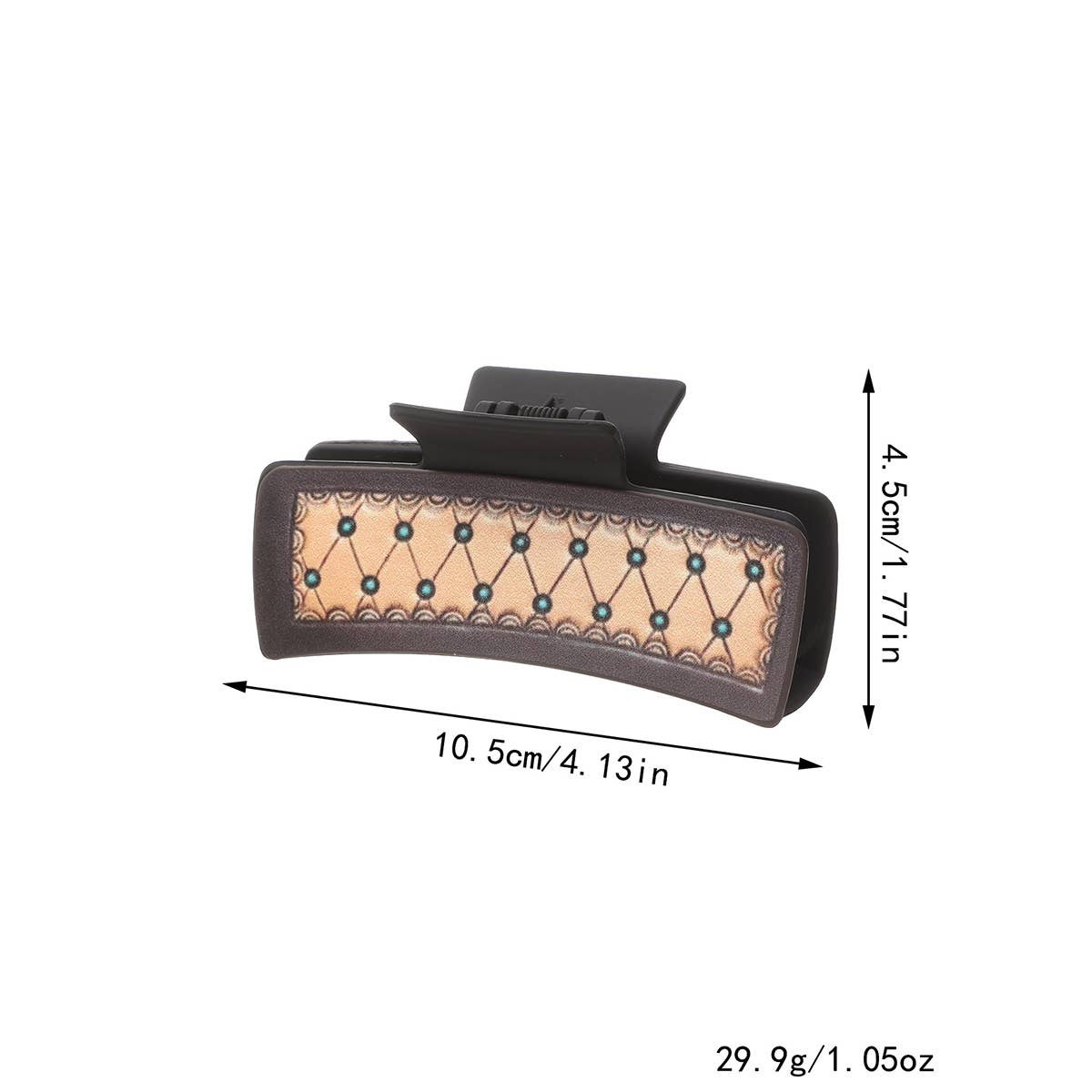 Western Cowgirl Hair Claw - Horsehair Leather Clip_CWAHA0591