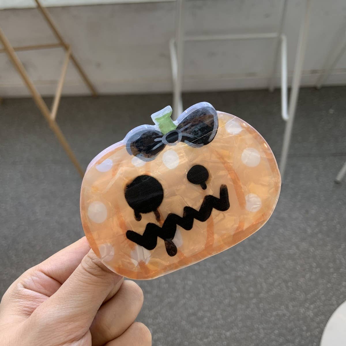 HALLOWEEN PUMPKIN BAT GHOST SKULL CLAW HAIR CLIP