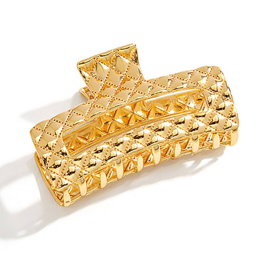 Geometric dark elegant metal clipper hair clips