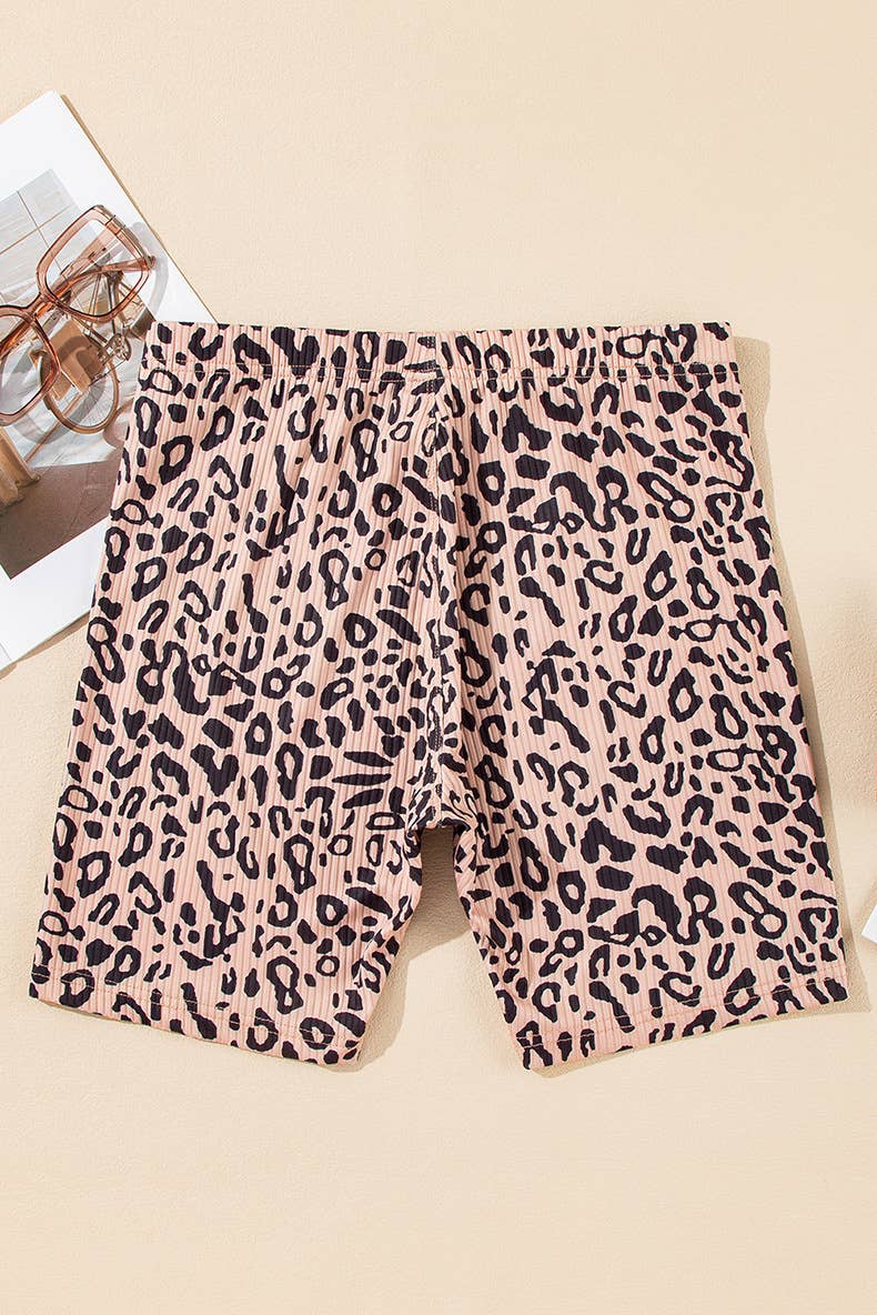 Leopard print high-waisted hip lift leggings
