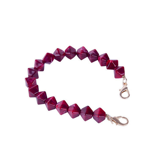 Colorful Acrylic Irregular Bead Bag Chain 11.81in