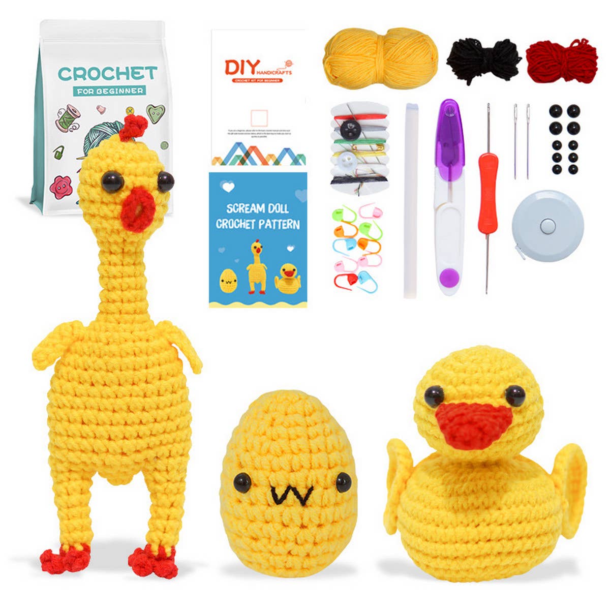 MANUAL DIY KNITTING CUTE DOLL MATERIAL PACKAGE