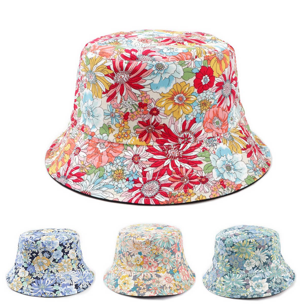 NEW OUTDOOR FLOWER PATTERN BUCKET HAT_CWAH1141