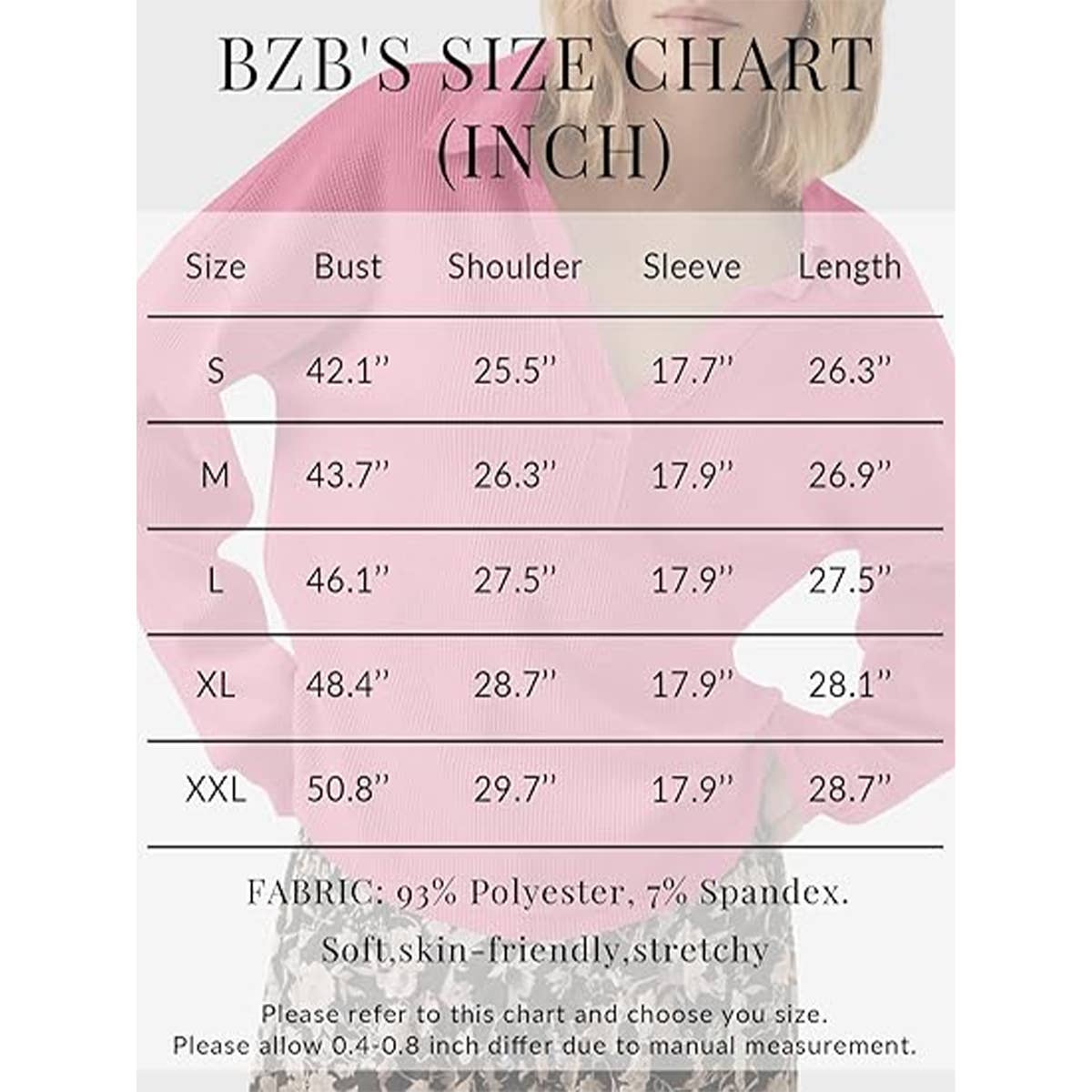 V-NECK LOOSE LONG-SLEEVED WAFFLE PATTERNED HOODIE