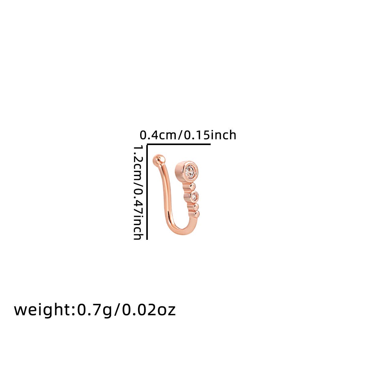 Personality non-perforated U-shaped nose clip