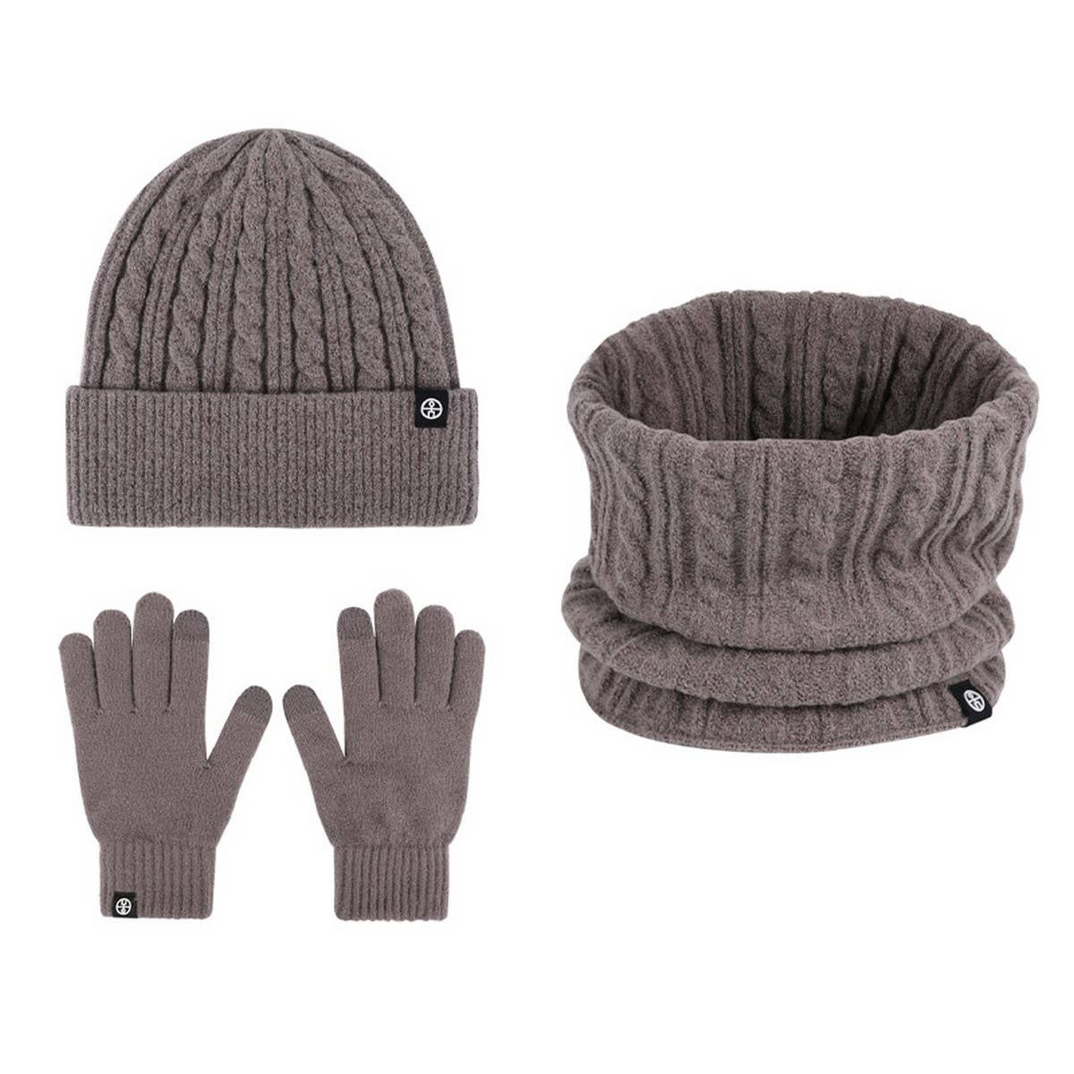 WINTER WARM EAR PROTECTION KNITTED GLOVES SET