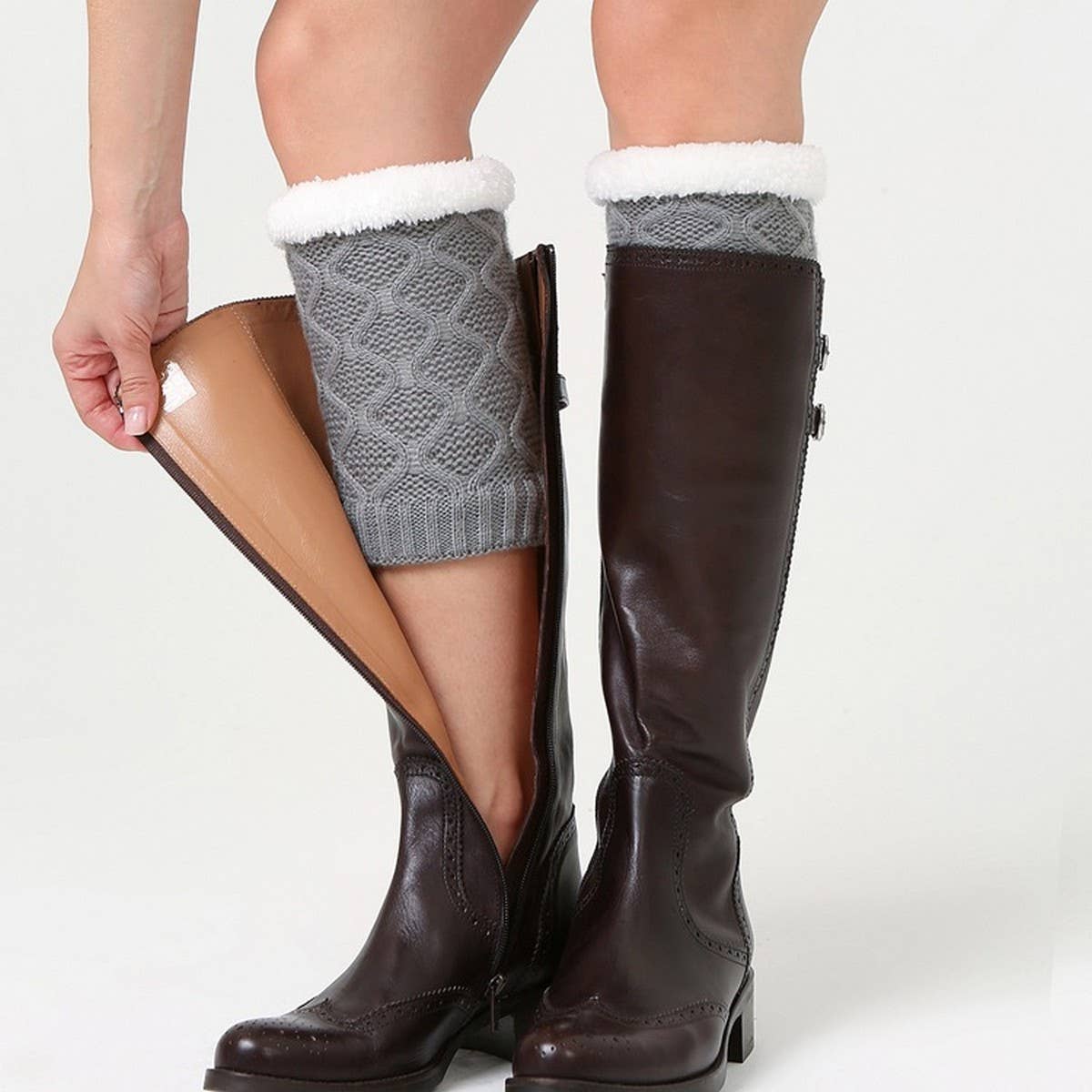 WINTER KNEE PADS DIAMOND GRID PLUS FLEECE SOCKS