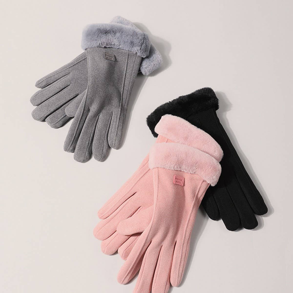 WOMENS WINTER PLUSH WARM CUTE GLOVES_CWAG0064