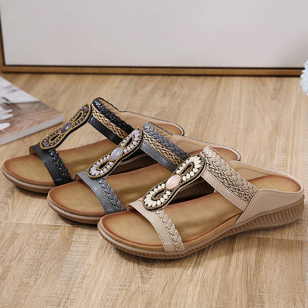 VINTAGE WOVEN COMFORTABLE SANDALS