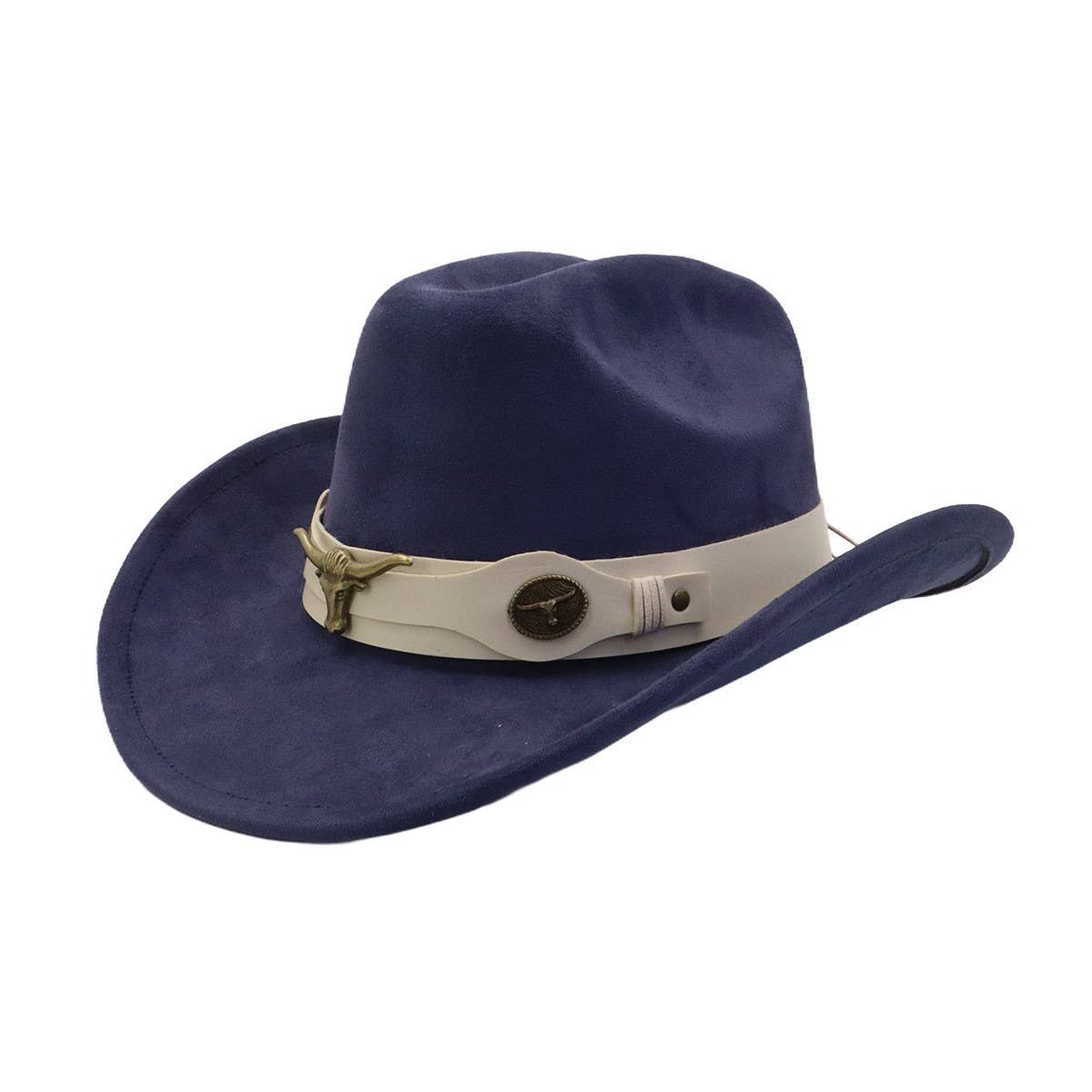 Western Ethnic Suede Cowboy Fedora Jazz Hat_CWAH04426