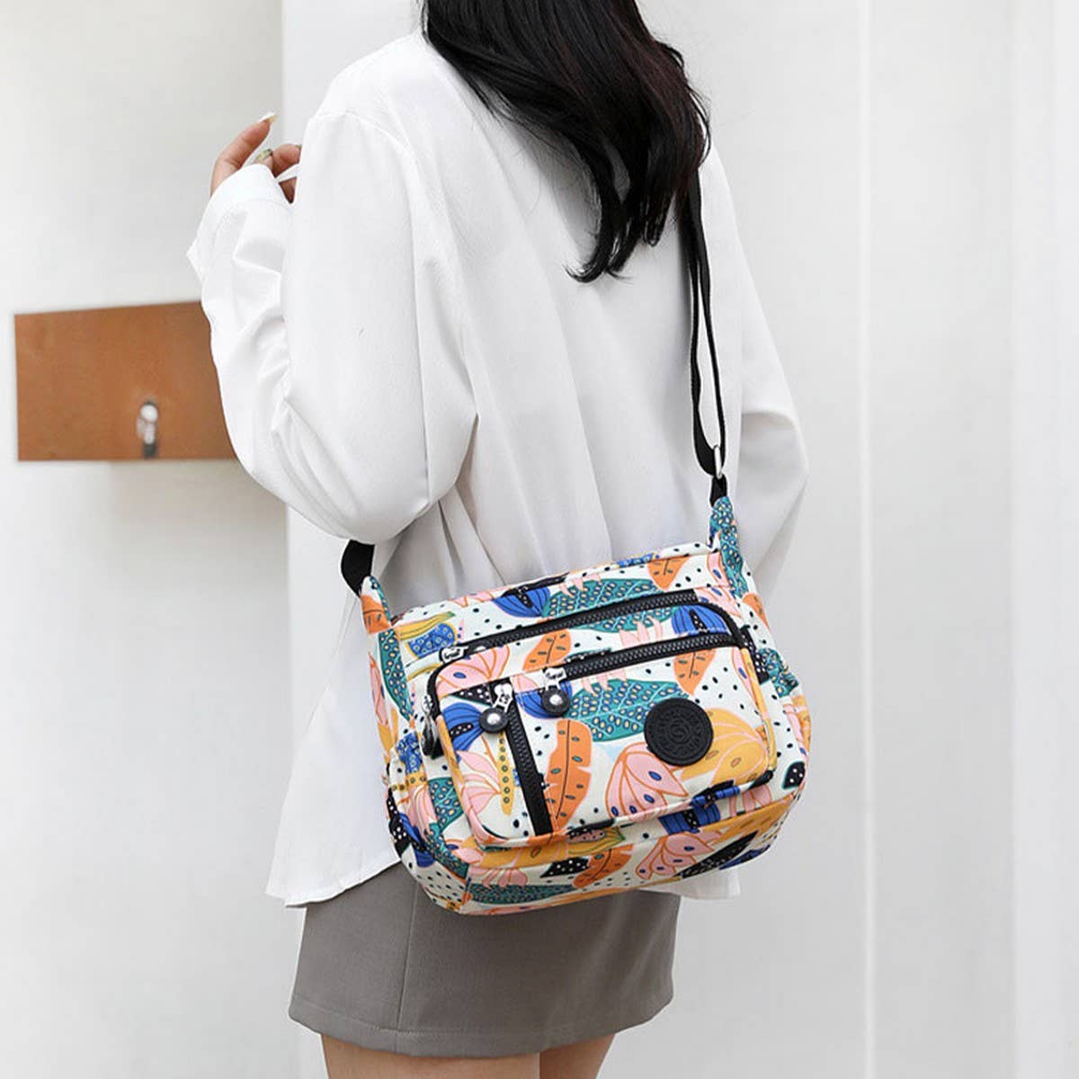 FASHION PRINTED NYLONCANVAS SHOULDER CROSSBODY BAG_CWASC1781