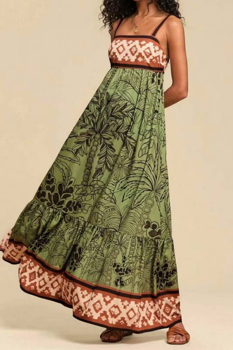 CWDMD5835_BOHO FLORAL STRAPPY CASUAL VACATION DRESS