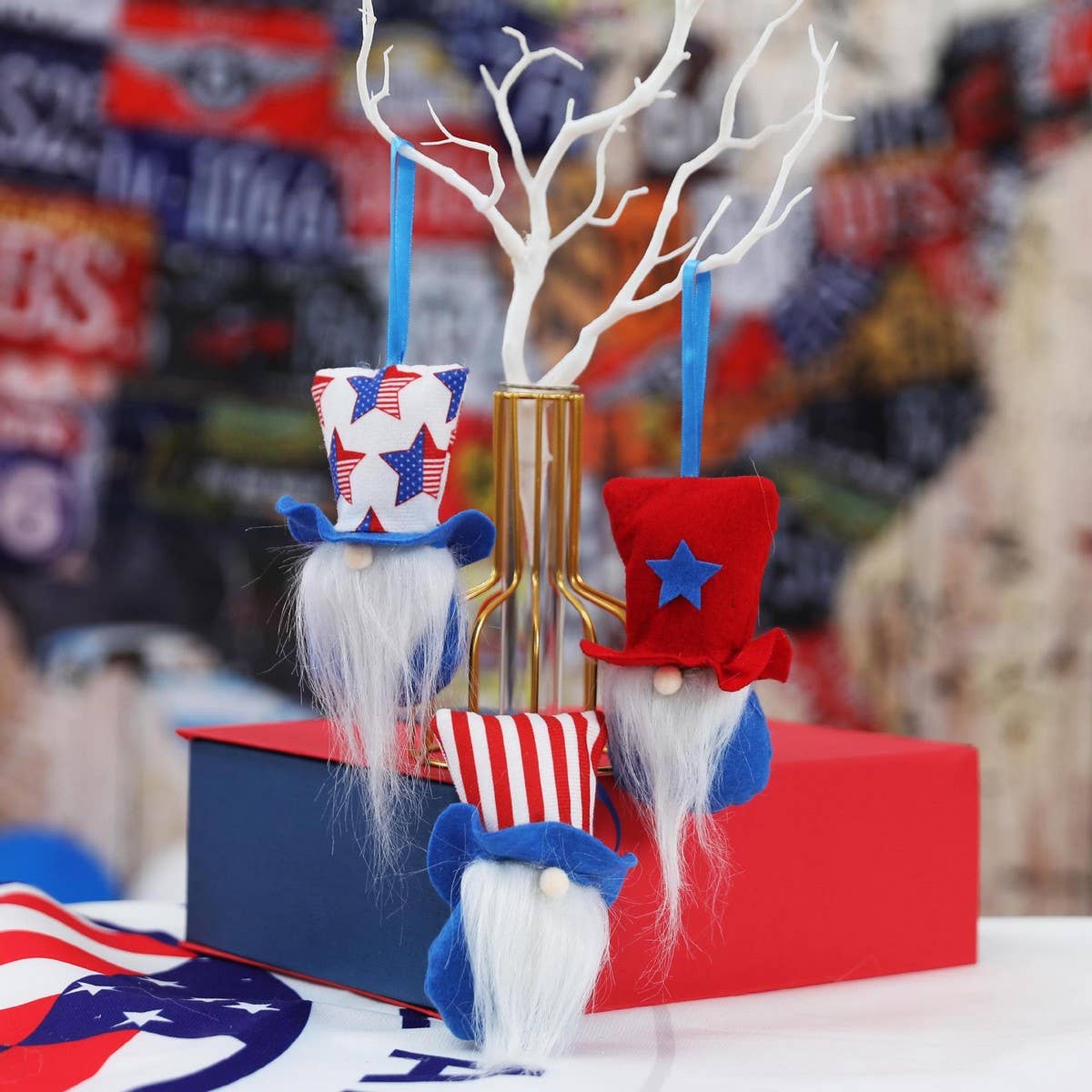 CWMM9492_INDEPENDENCE DAY FIVE-POINTED STAR DOLL PENDANT