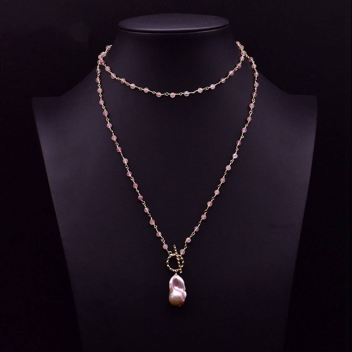 LONG BRAIDED FRESHWATER PEARL SWEATER NECKLACE