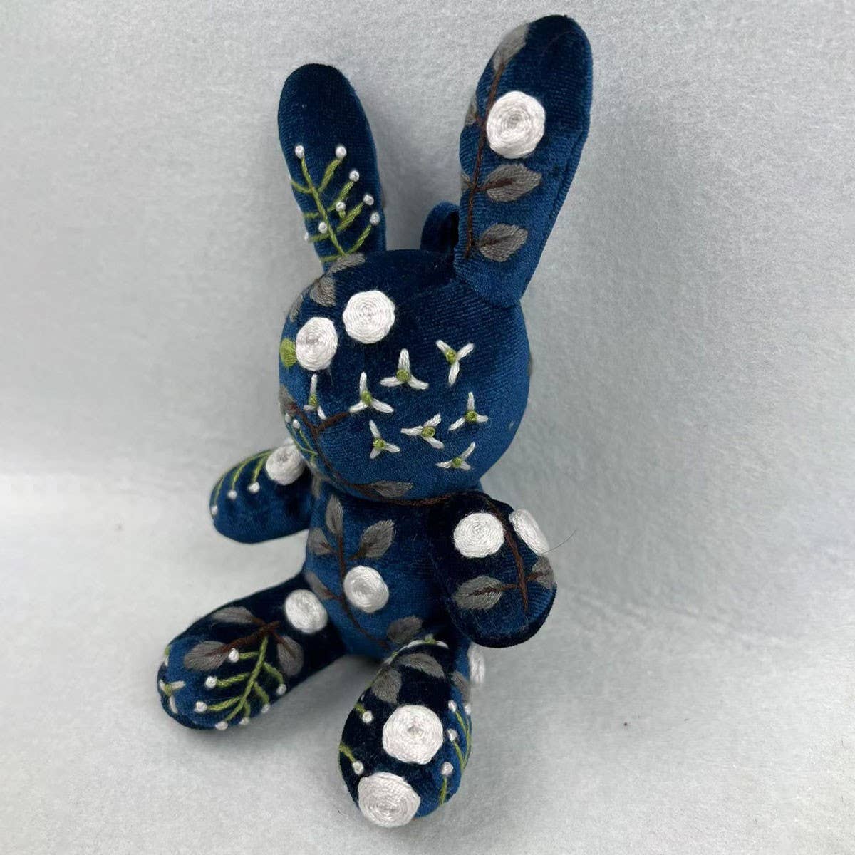 Hand Embroidered Rabbit Plush Doll Animal Figurine