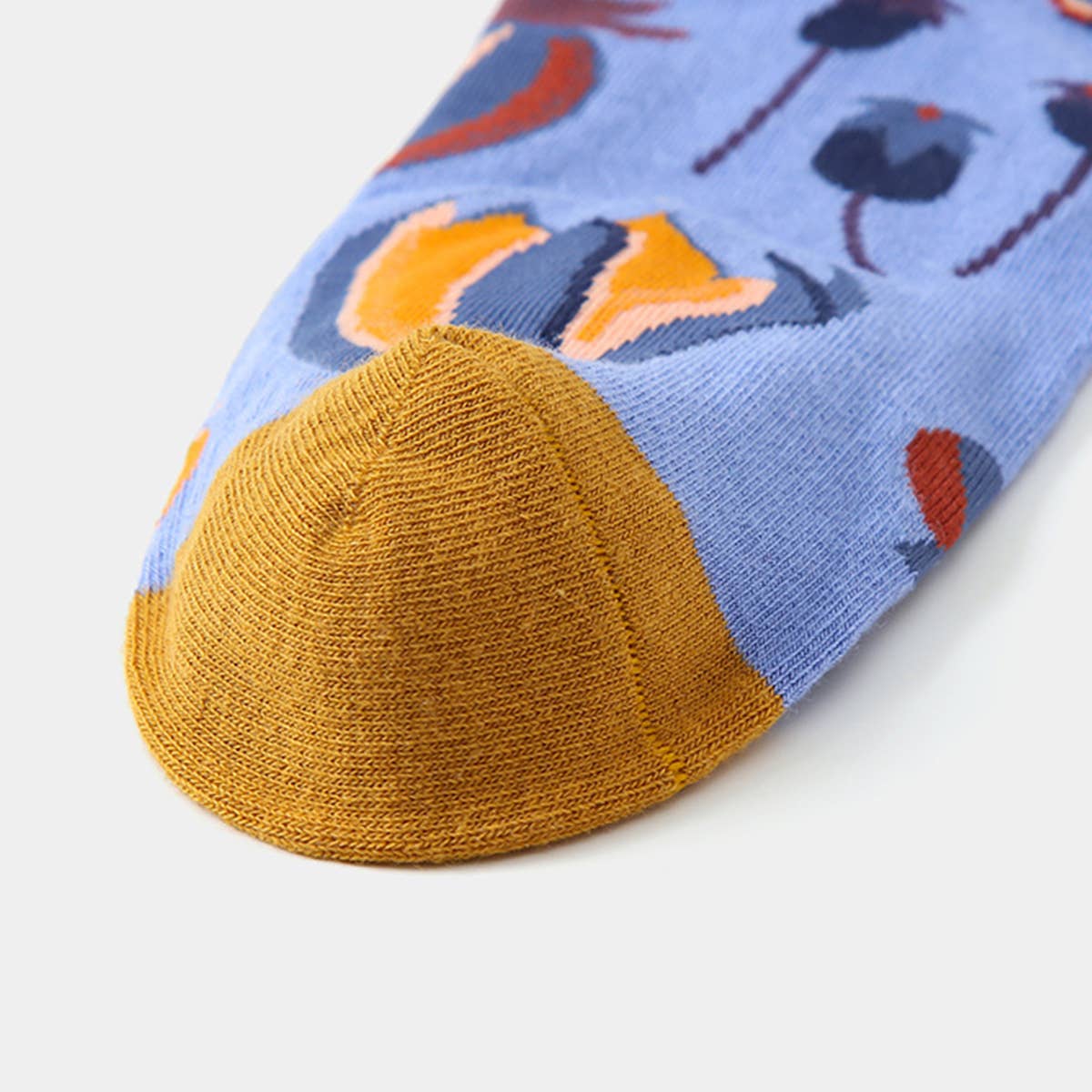 SUNFLOWER GRAPHIC FASHION COTTON SOCKS