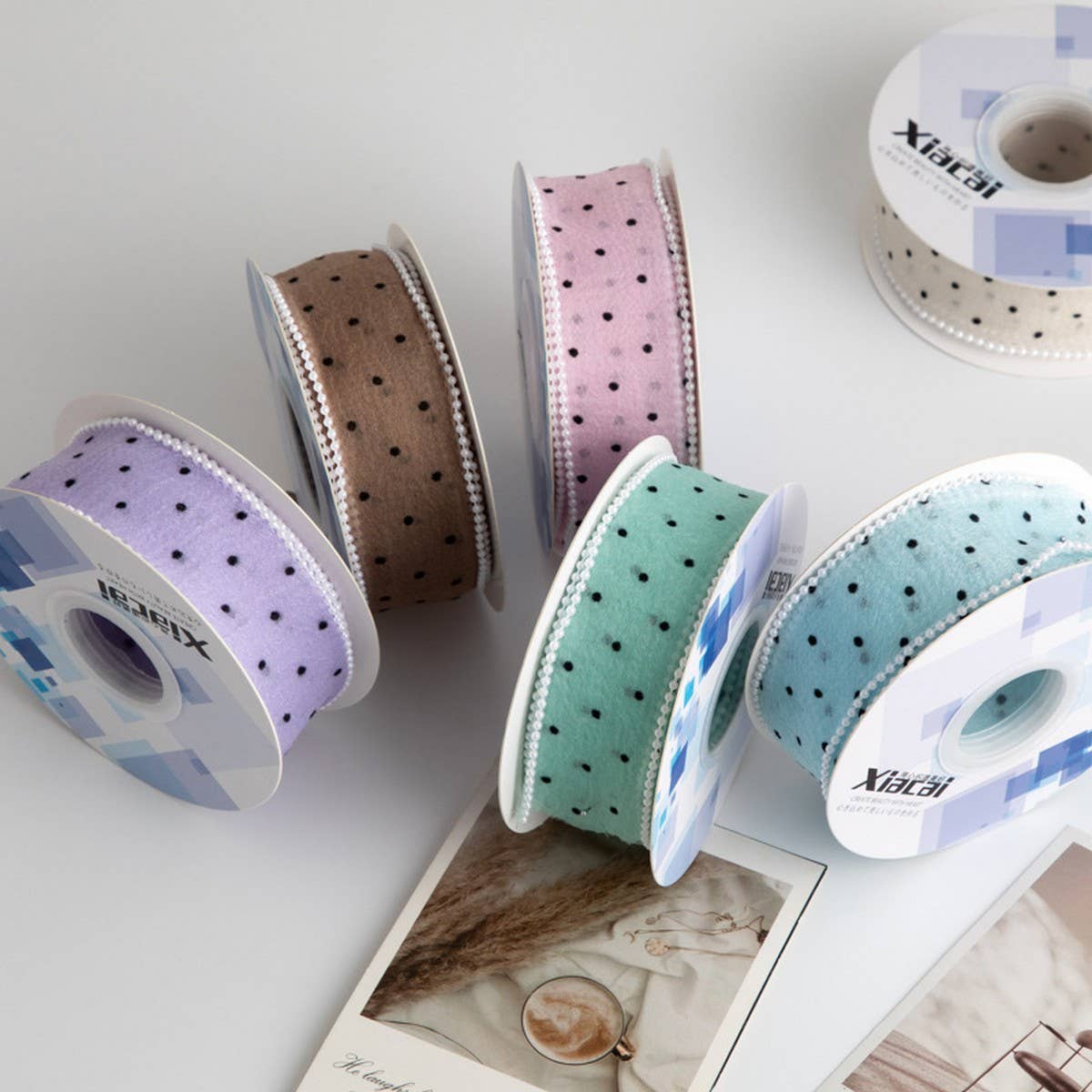 PEARL EDGE SMALL POLKA DOT RIBBON DIY RIBBON_CWMM5768