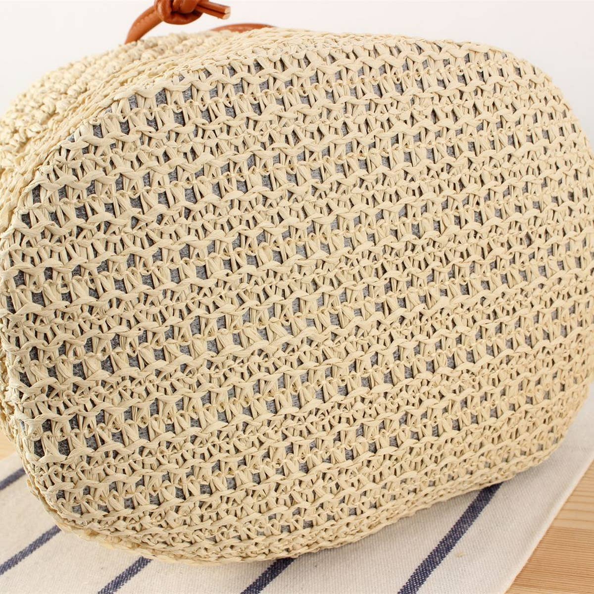FASHION CROSSBODY BUCKET WOVEN BAG_CWAB2106