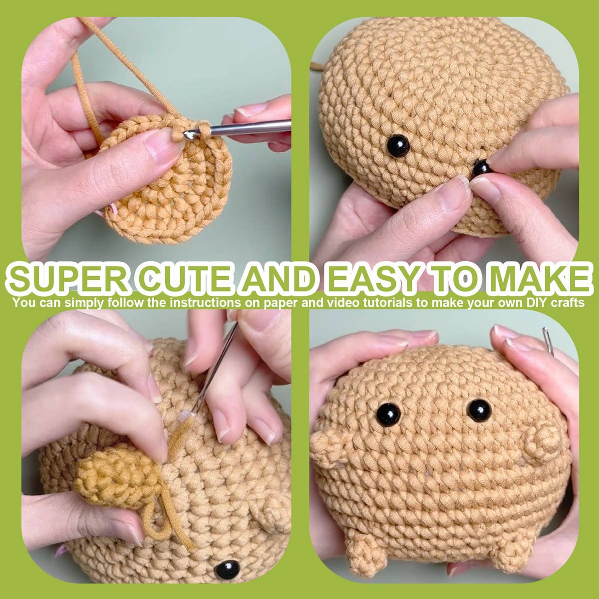 LAMB CROCHET DOLL MATERIAL KIT